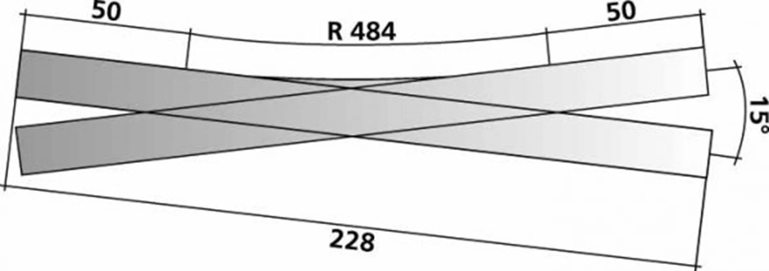 Tillig elite track :   Single Slip HO 15° - Image 3