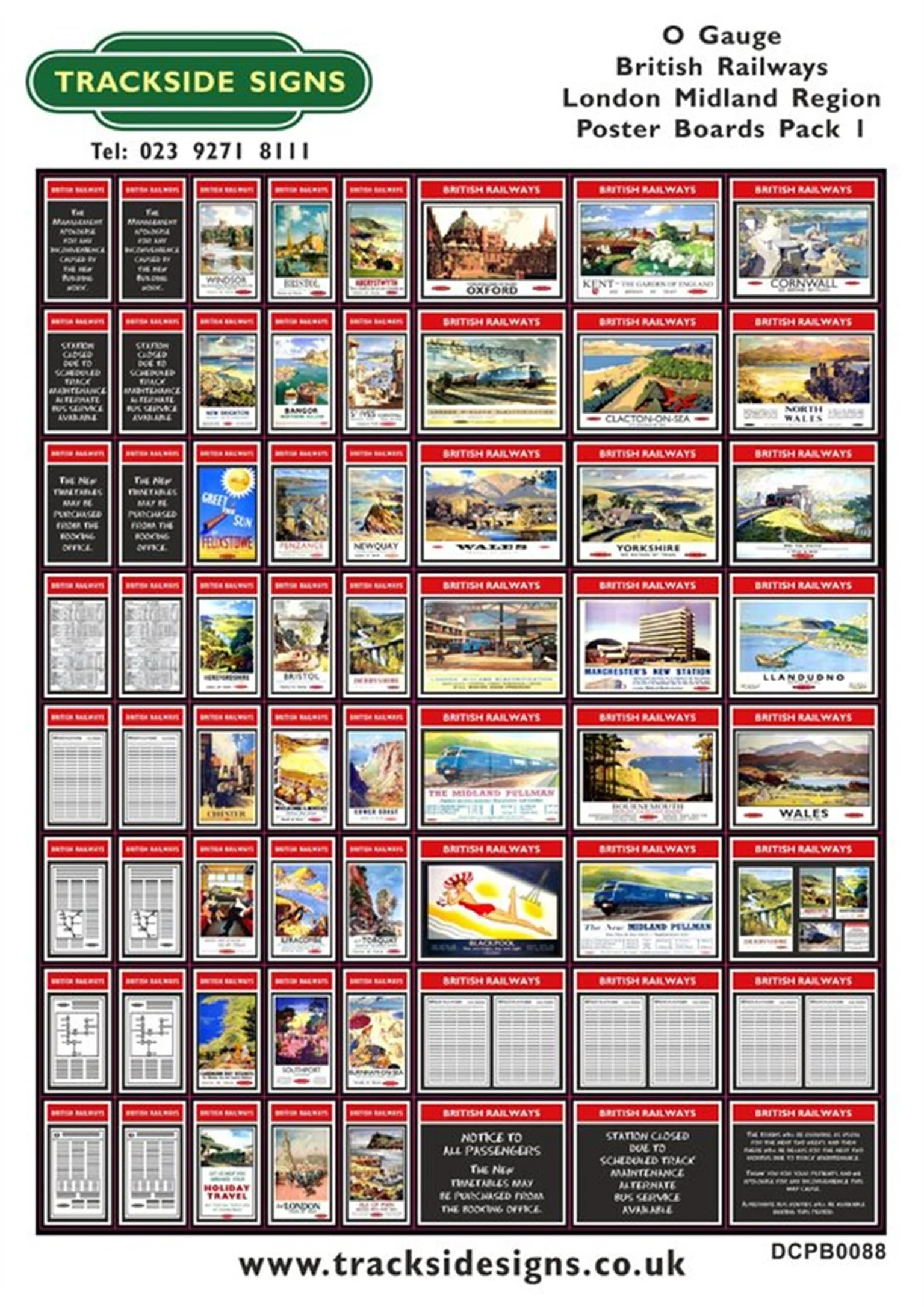 DCPB0088 Die Cut BR London Midland Region Poster Boards