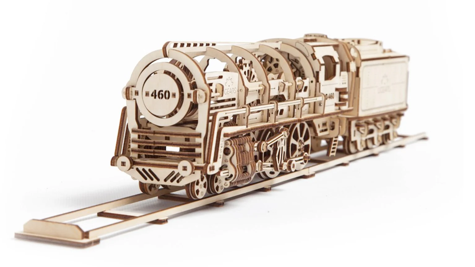 UG70012 Steam Locomotive with Tender Mechanical Model Kit