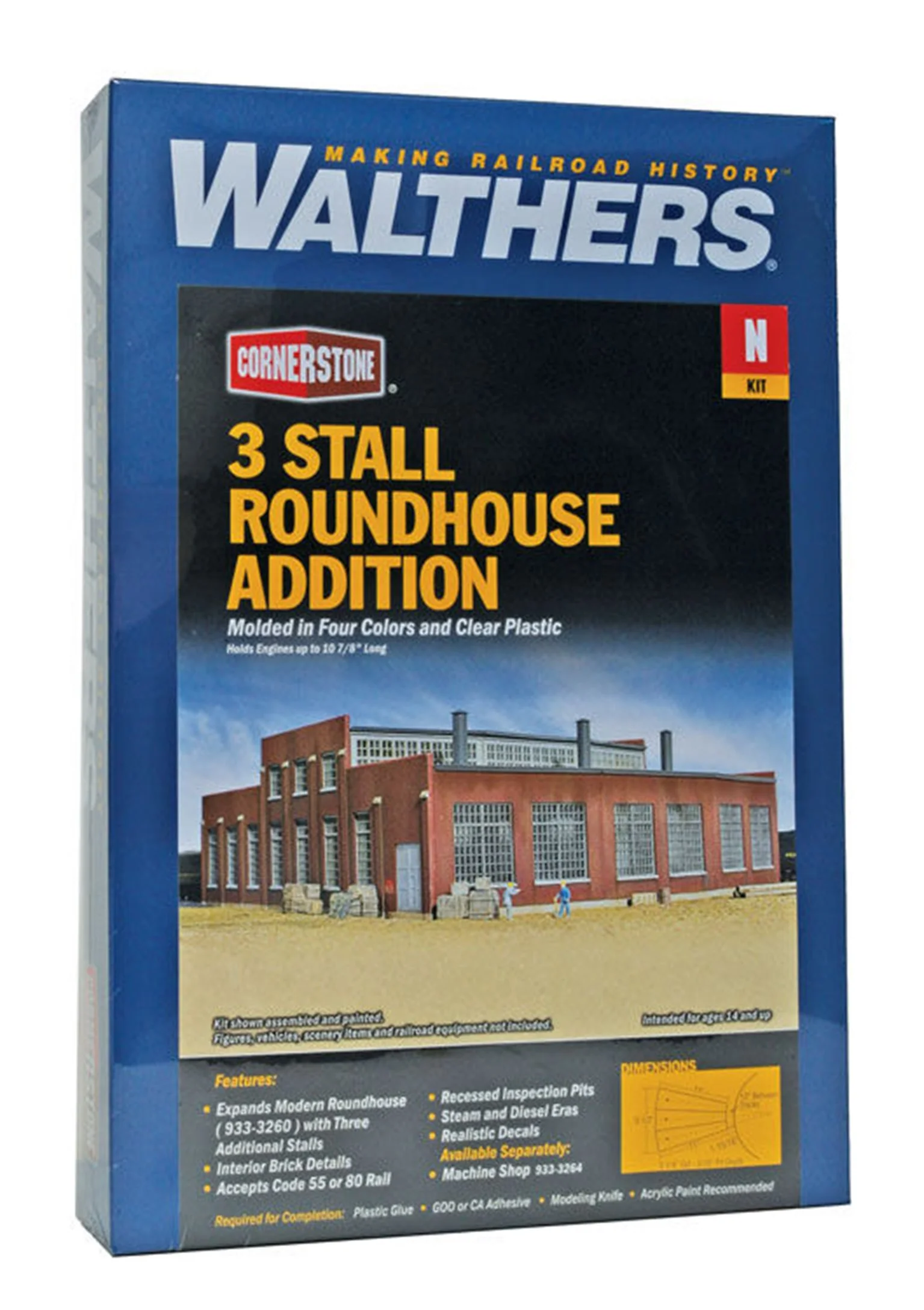 933-3261 Modern Roundhouse Three Stall Add On Kit - Image 2