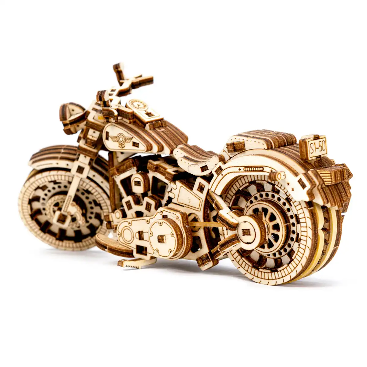 3D Wooden Motorbike Puzzle – Cruiser V-Twin - Image 3