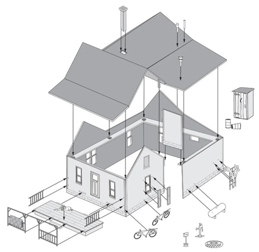 N Country Cottage Model Kit - Image 4