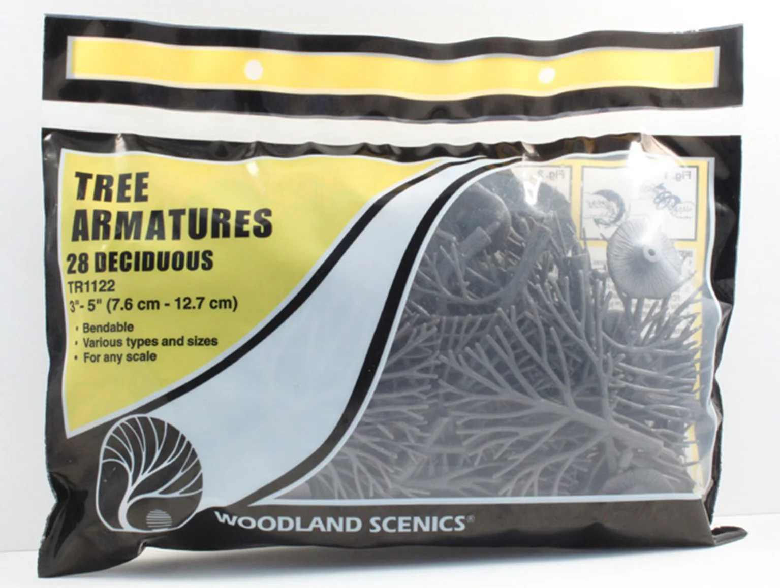 TR1122 28 Deciduous Tree Armatures 3"-5" (7.6cm - 12.7cm) - Image 2