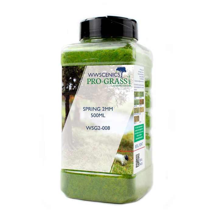WSG2-008 WWS 2mm Spring Static Grass - 500ml Canister