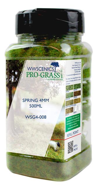 WSG4-008 WWS 4mm Spring Static Grass - 500ml Canister